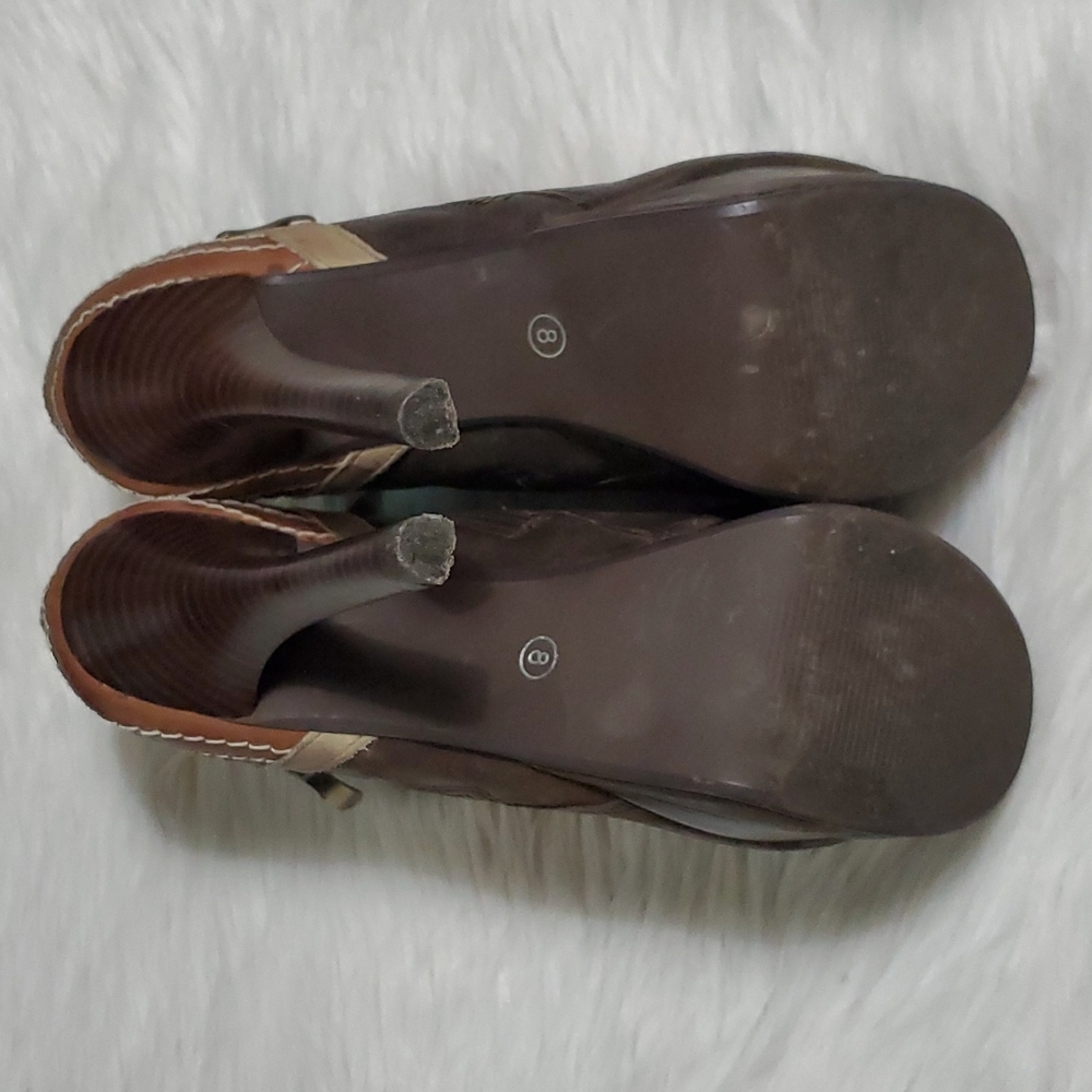 Two Lips Leather Platform Booties - image 6